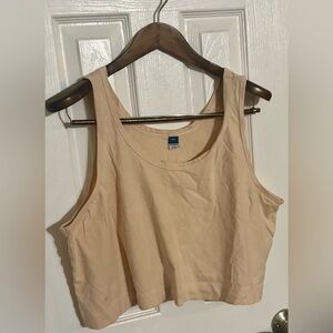 Old Navy Sleeveless Crop Tank Top in Light Peach